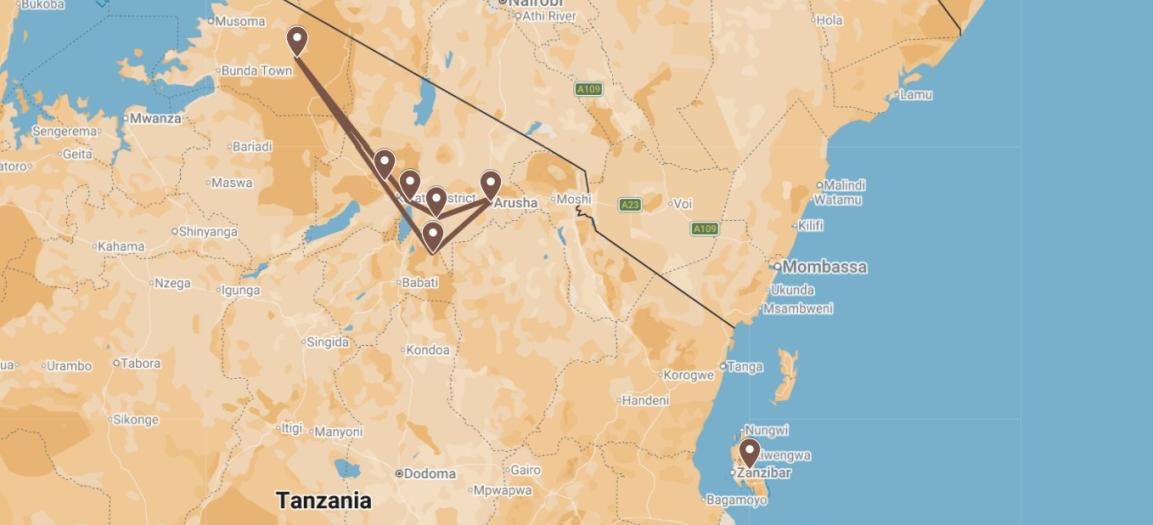 Overzichtsmap Tanzania