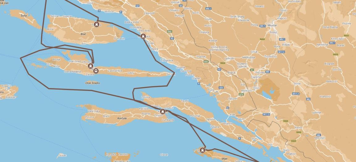 Kroatië Route Dalmatia